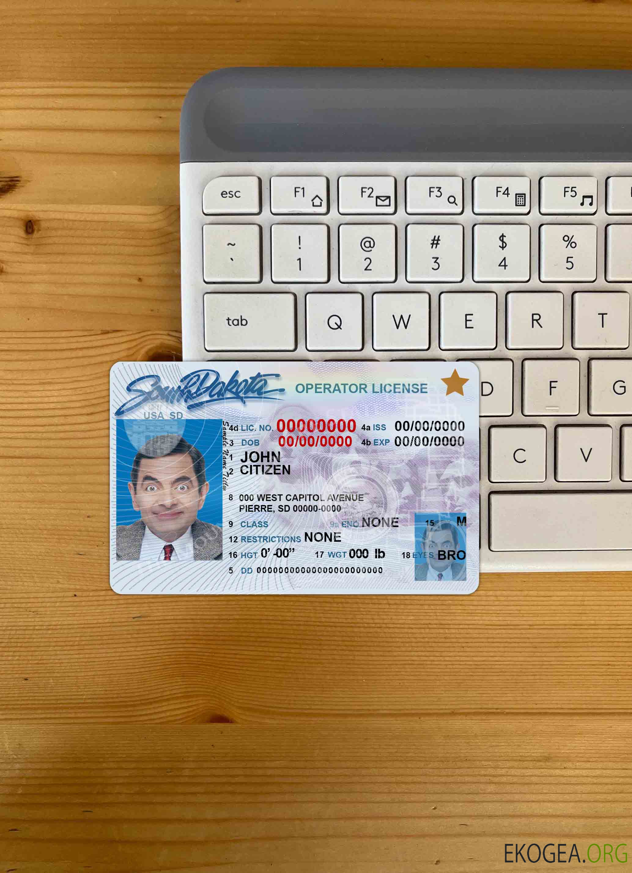 USA Dakota du Sud DL photolook AVANT